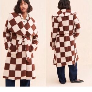 Hutch Women checkered coat small Anthropology